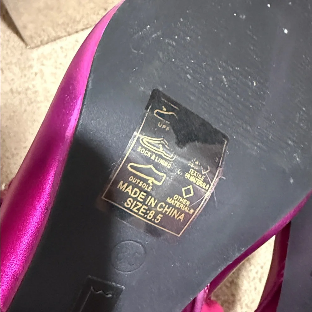 Fuchsia Sequin Heeled Boots - Picture 12 of 14